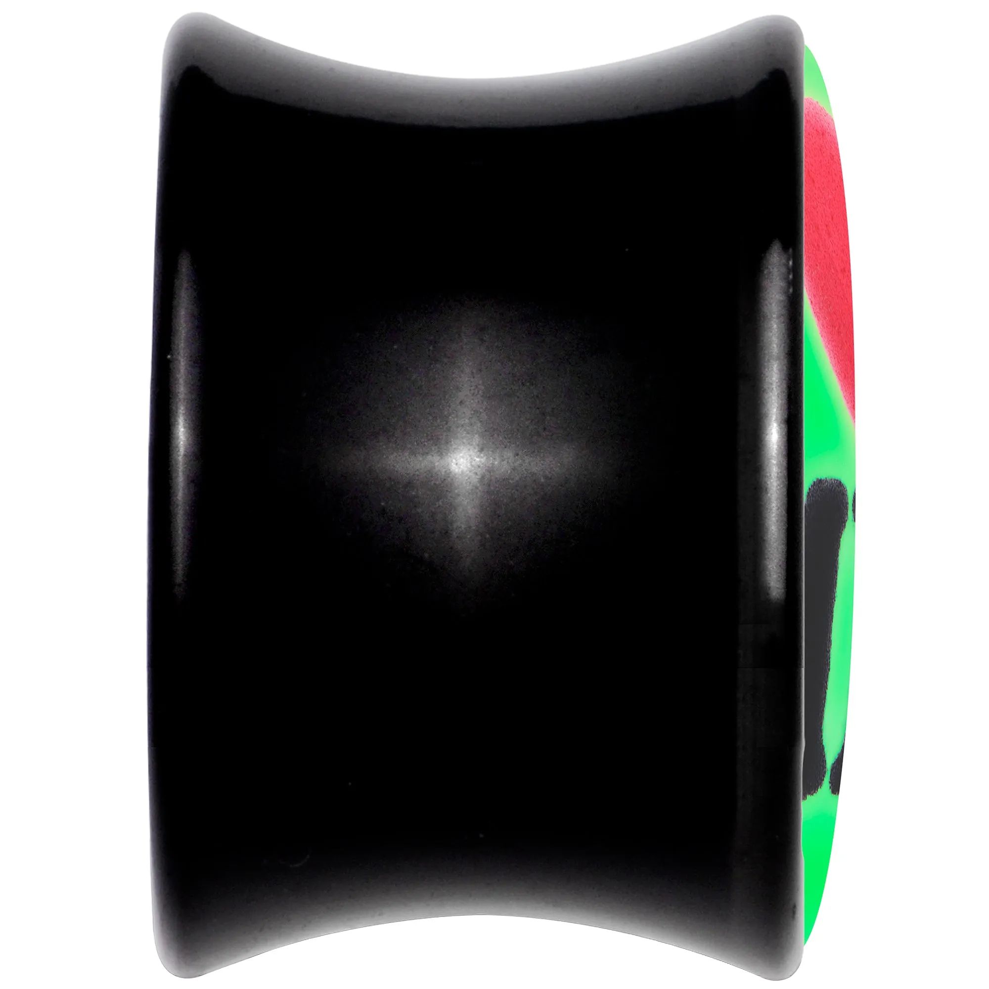 Black Acrylic I Love Me Glow in the Dark Double Flare Plug Set