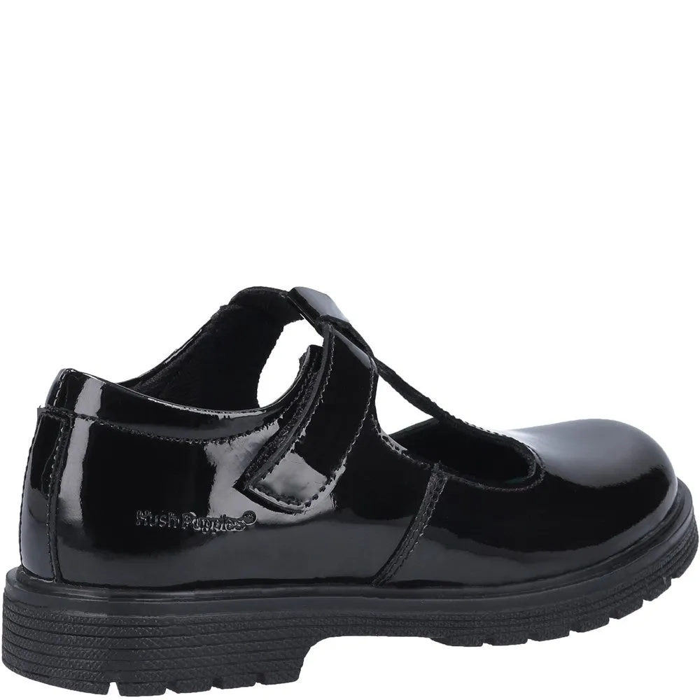 Black Gracie Senior Patent School Shoes