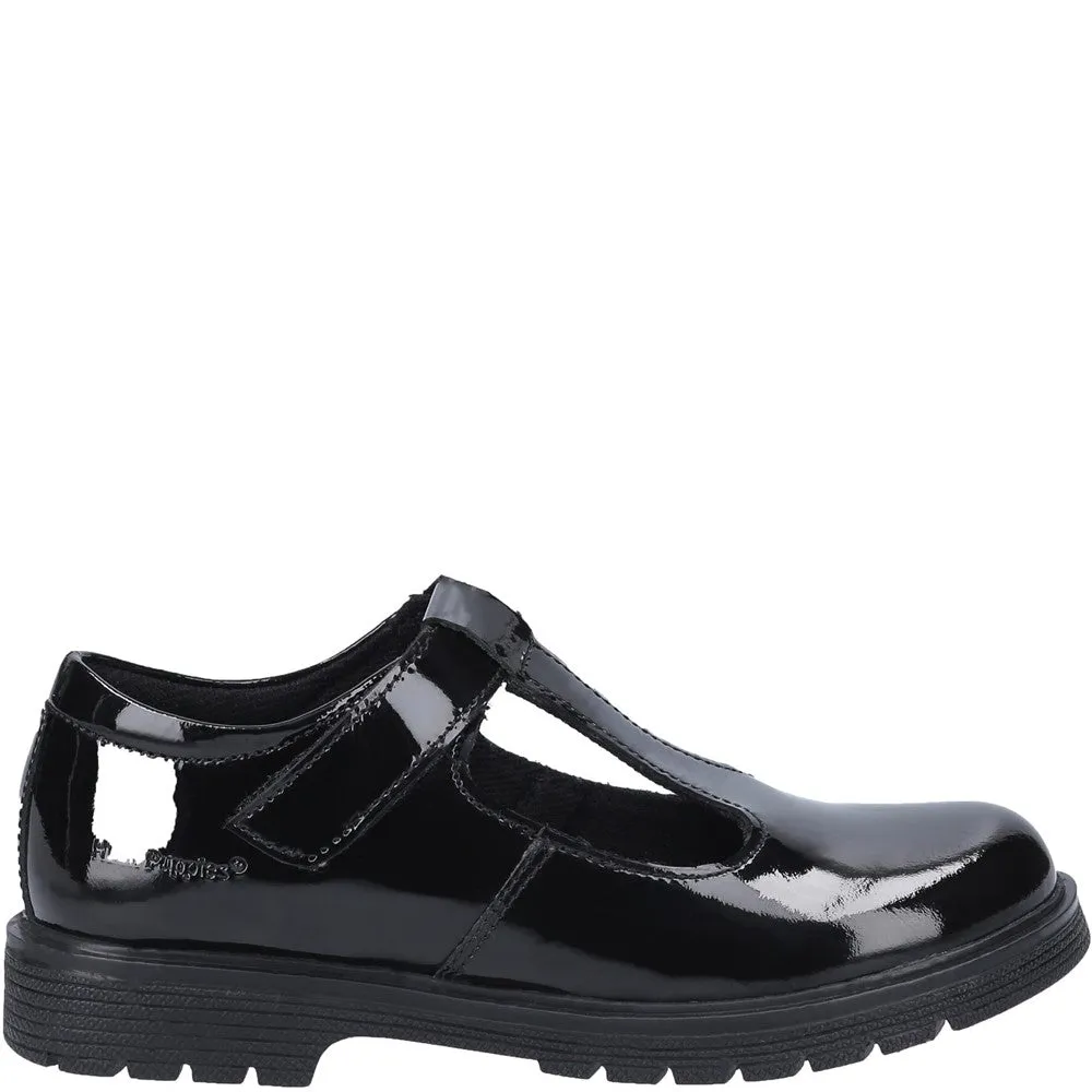 Black Gracie Senior Patent School Shoes