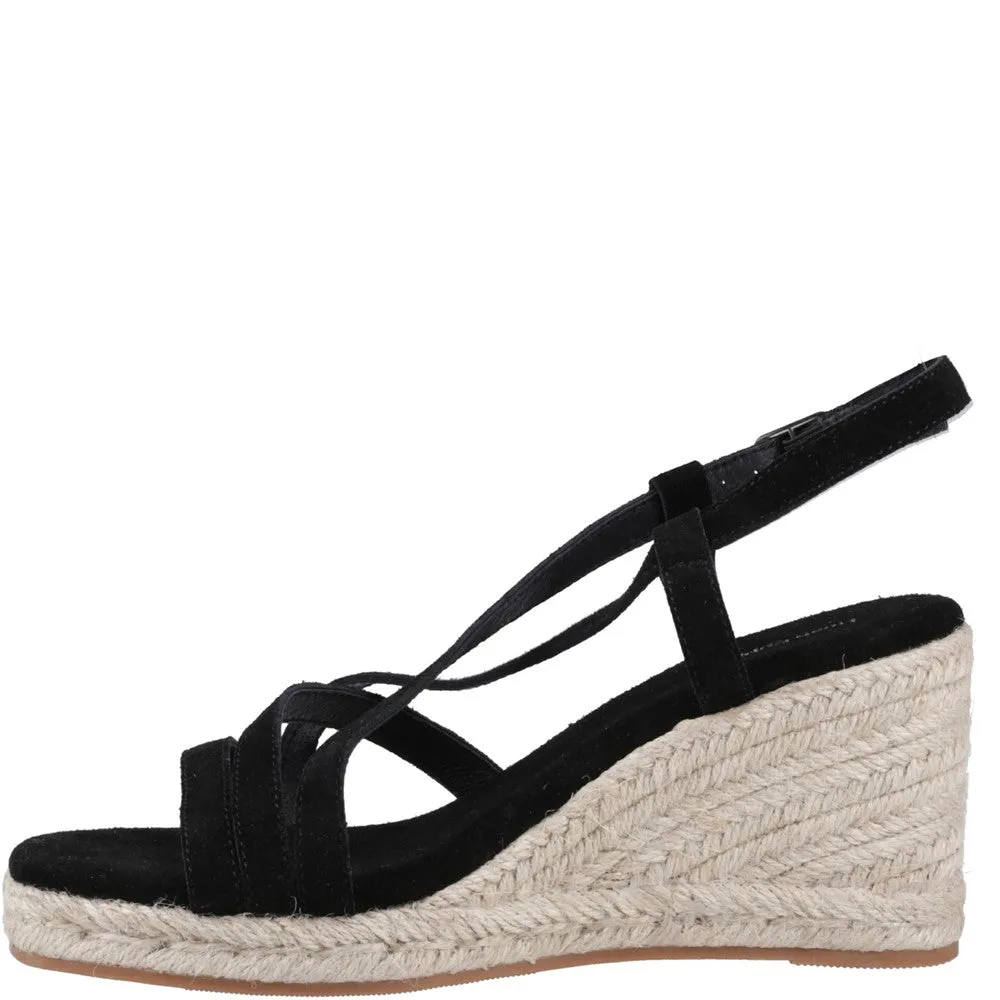 Black Jenny Espadrille Wedge Sandals