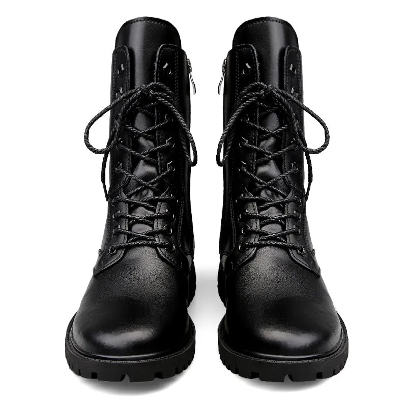Black Leather Boots Men