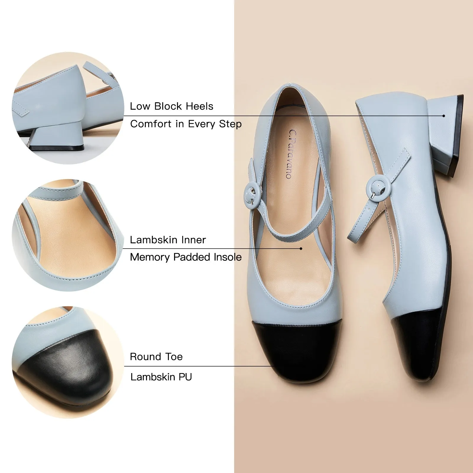 Block Heel Mary Janes(Kara M) Social