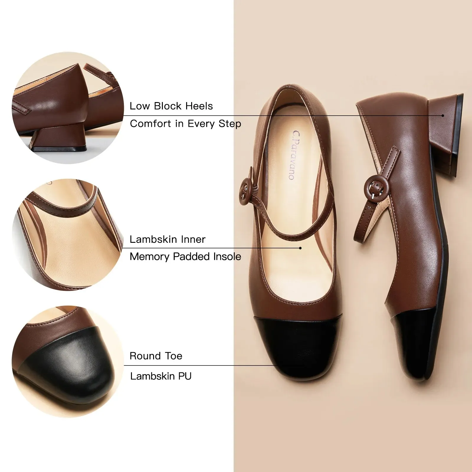 Block Heel Mary Janes(Kara M) Social