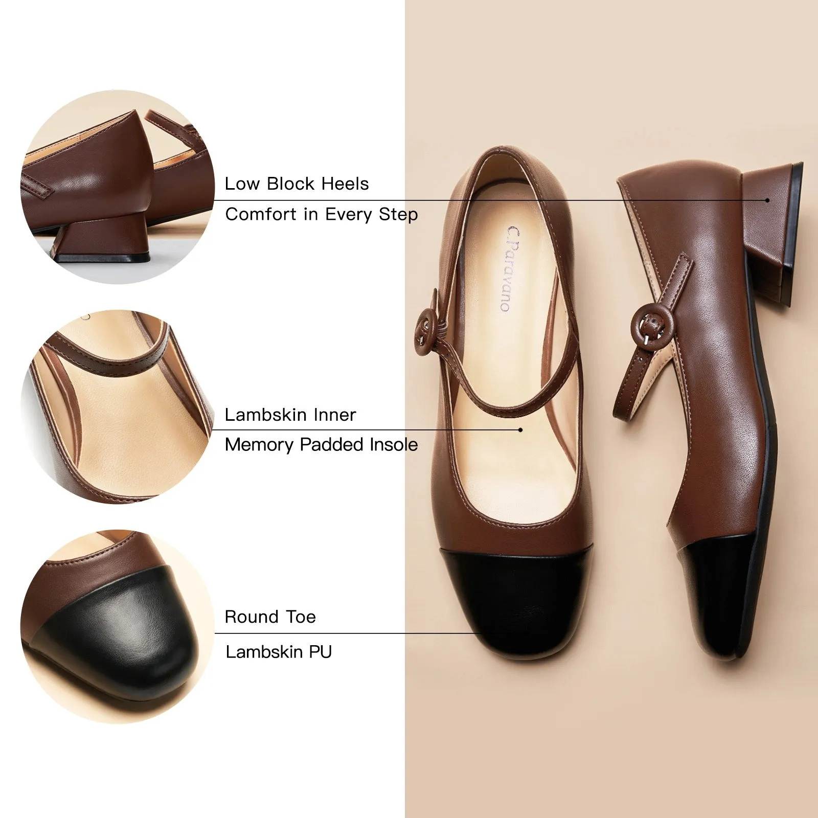 Block Heel Mary Janes(Kara M) Social