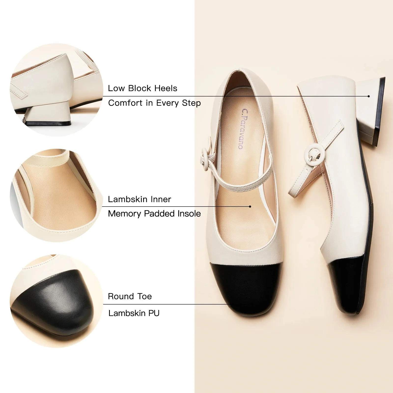 Block Heel Mary Janes(Kara M) Social