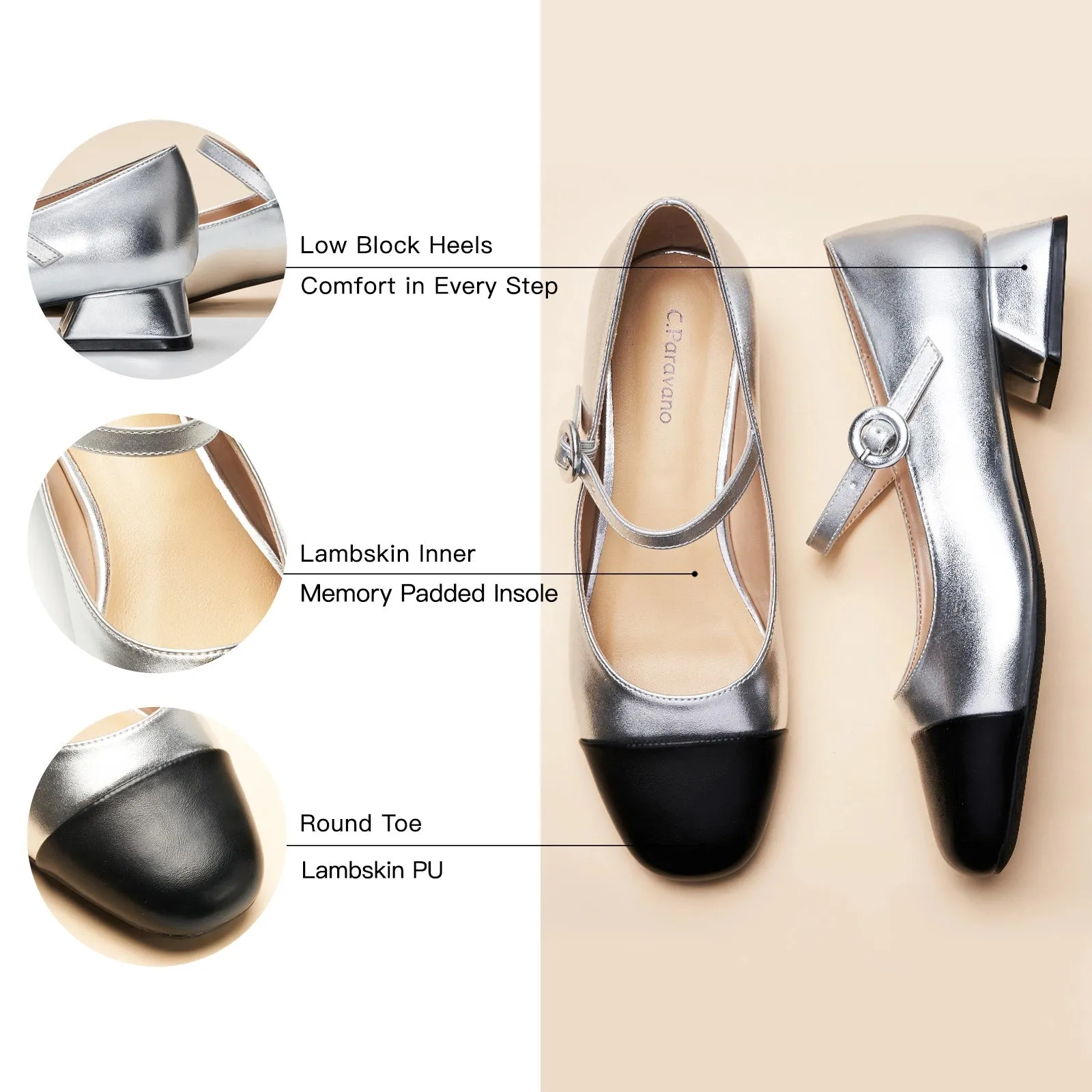 Block Heel Mary Janes(Kara M) Social