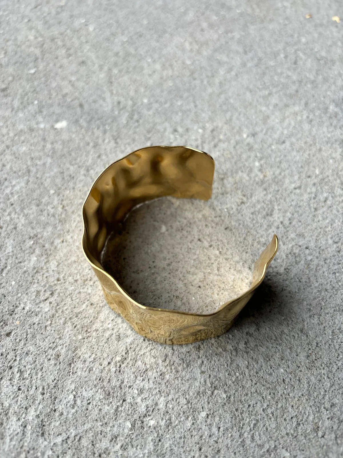 BOLD GOLD CUFF - ADJUSTABLE BANGLE