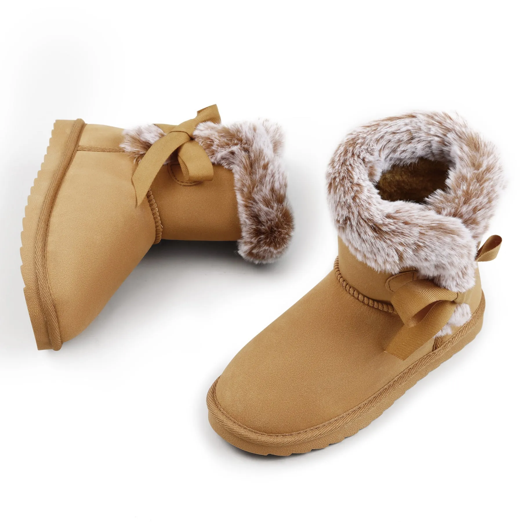 Bow Tie Warm Fur Lined Snow Boots