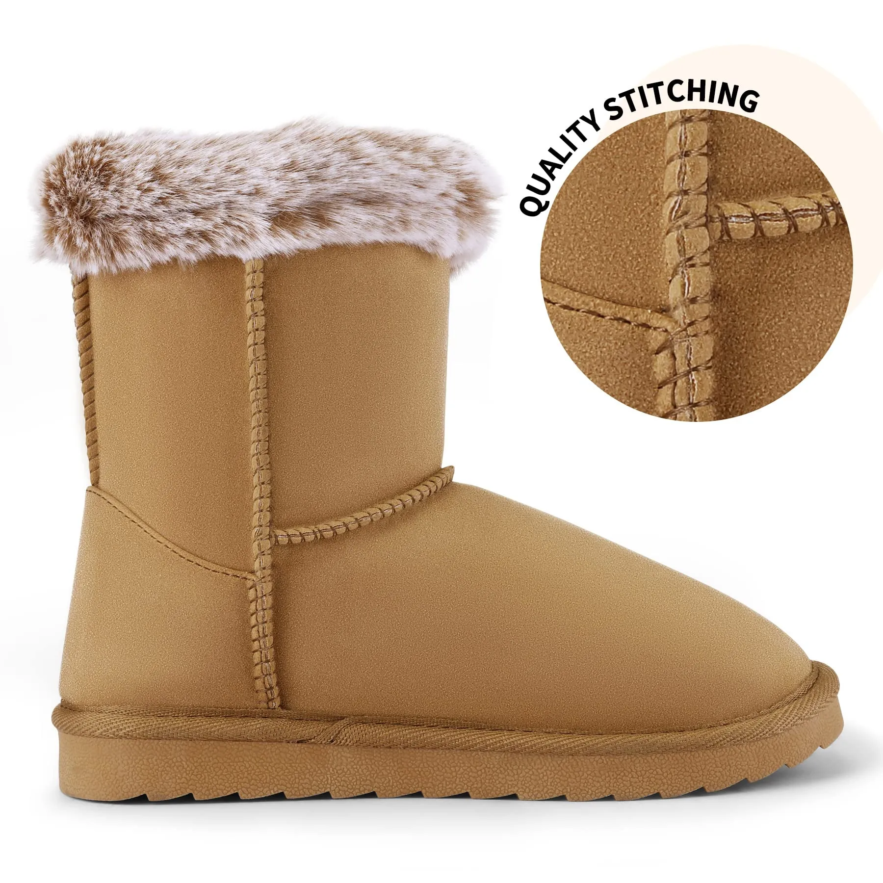 Bow Tie Warm Fur Lined Snow Boots