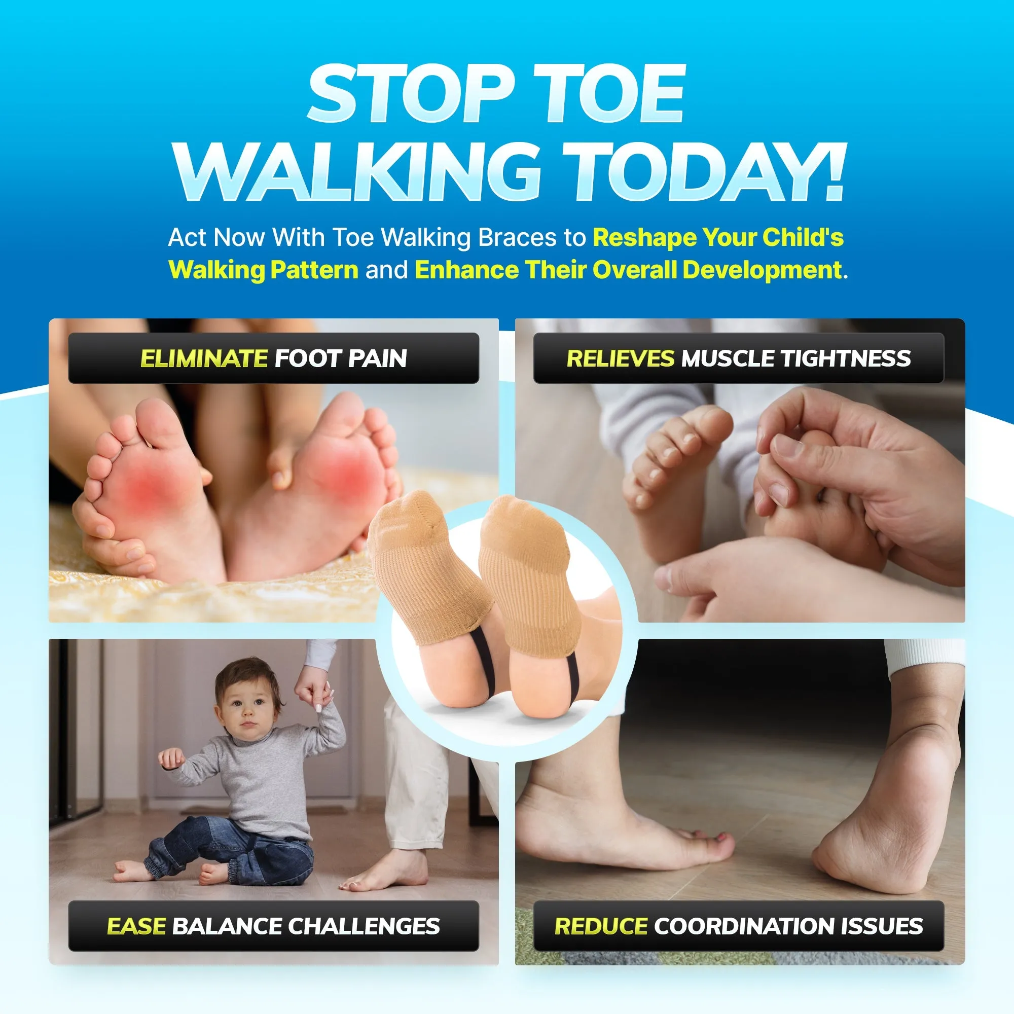 Brace Walking Toe | Children Tip Comfortable and Kids Correction for and Toddlers International shipping Foot Pediatric Socks Well-loved for Walking Prevention Toe