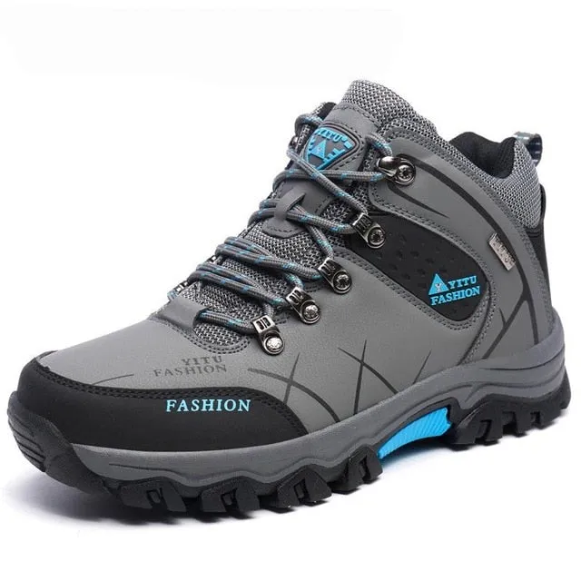 Brand Men Winter Snow Boots Warm Super Men High Quality Waterproof Leather Sneakers Outdoor Male Hiking Boots Work Shoes 39-47