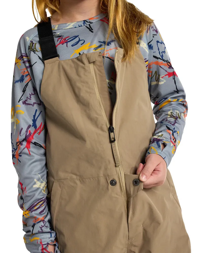 Burton Kids' Skylar 2L Bib Pants Summit Taupe 2026