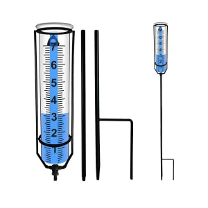 CALANDIS® Outdoor Rain Gauge Adjustable Height Measurement Tools for Outdoor Yard Lawn | 1Pcs Rain Gauge