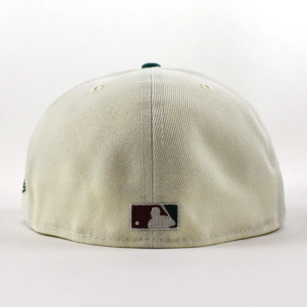 California Angels 67All Star Game New Era 59Fifty Fitted Hat (Glow in the Dark Chrome North West Green Maroon UNDER BRIM)