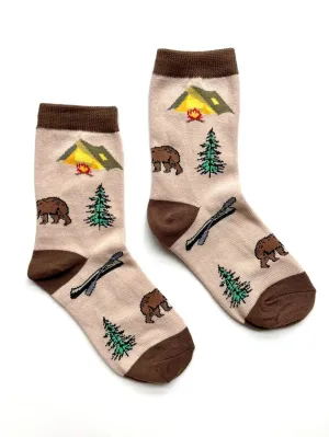 Camping Kids Crew Socks