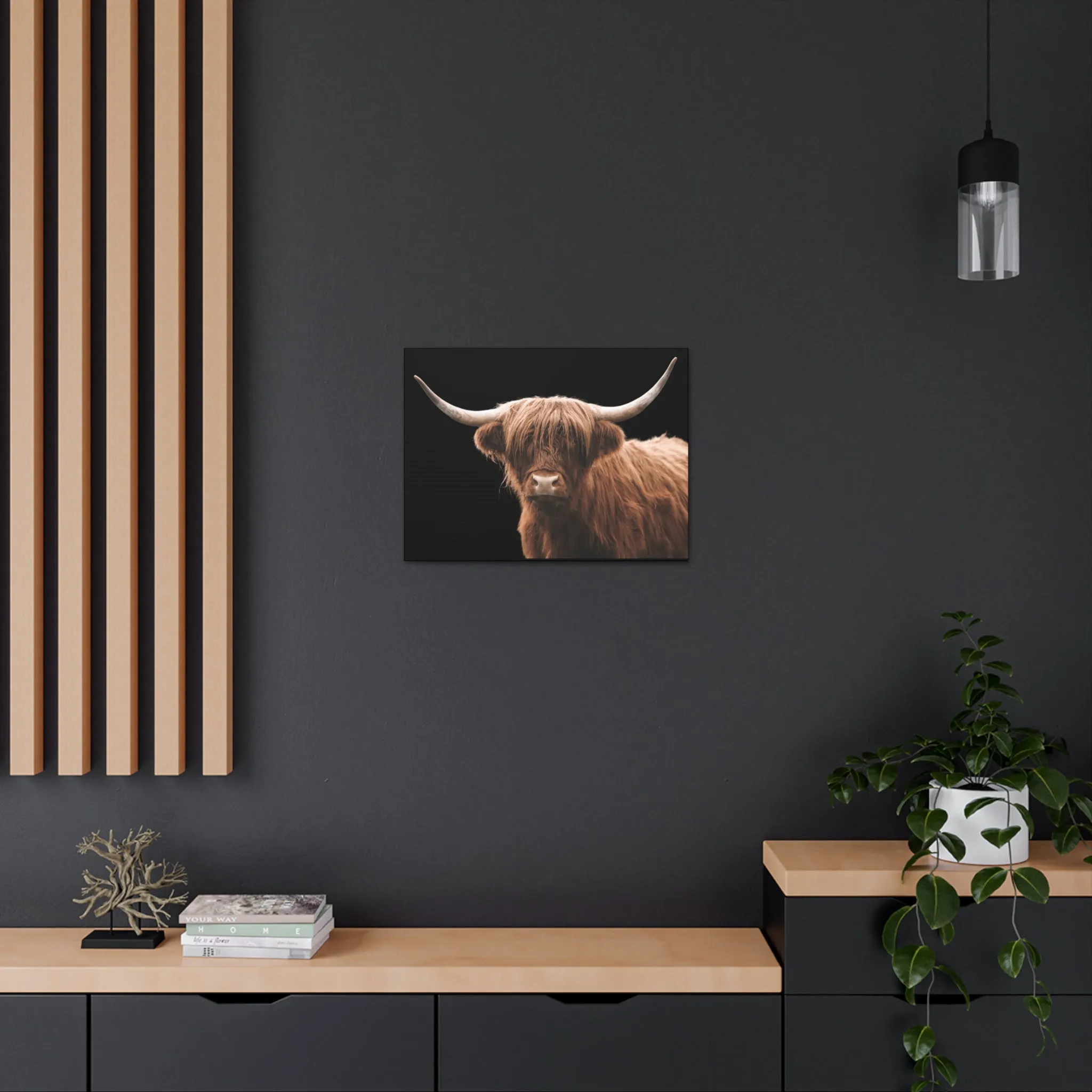 Canvas Gallery Wrap Highland Cattle Wall Art
