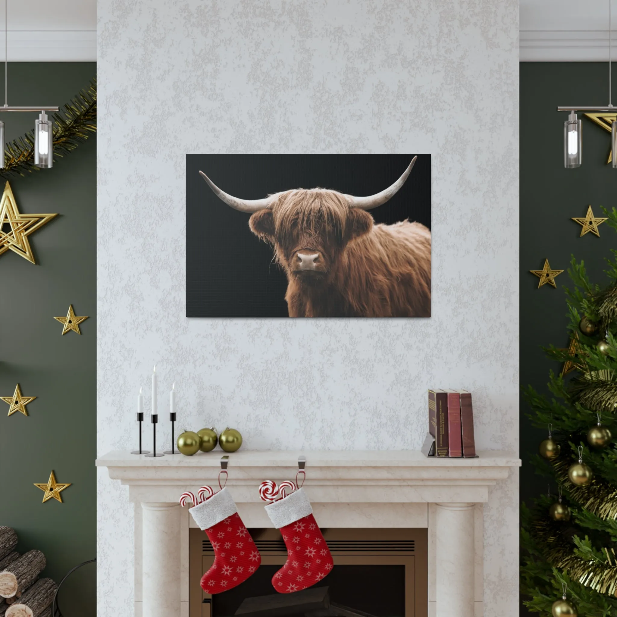 Canvas Gallery Wrap Highland Cattle Wall Art
