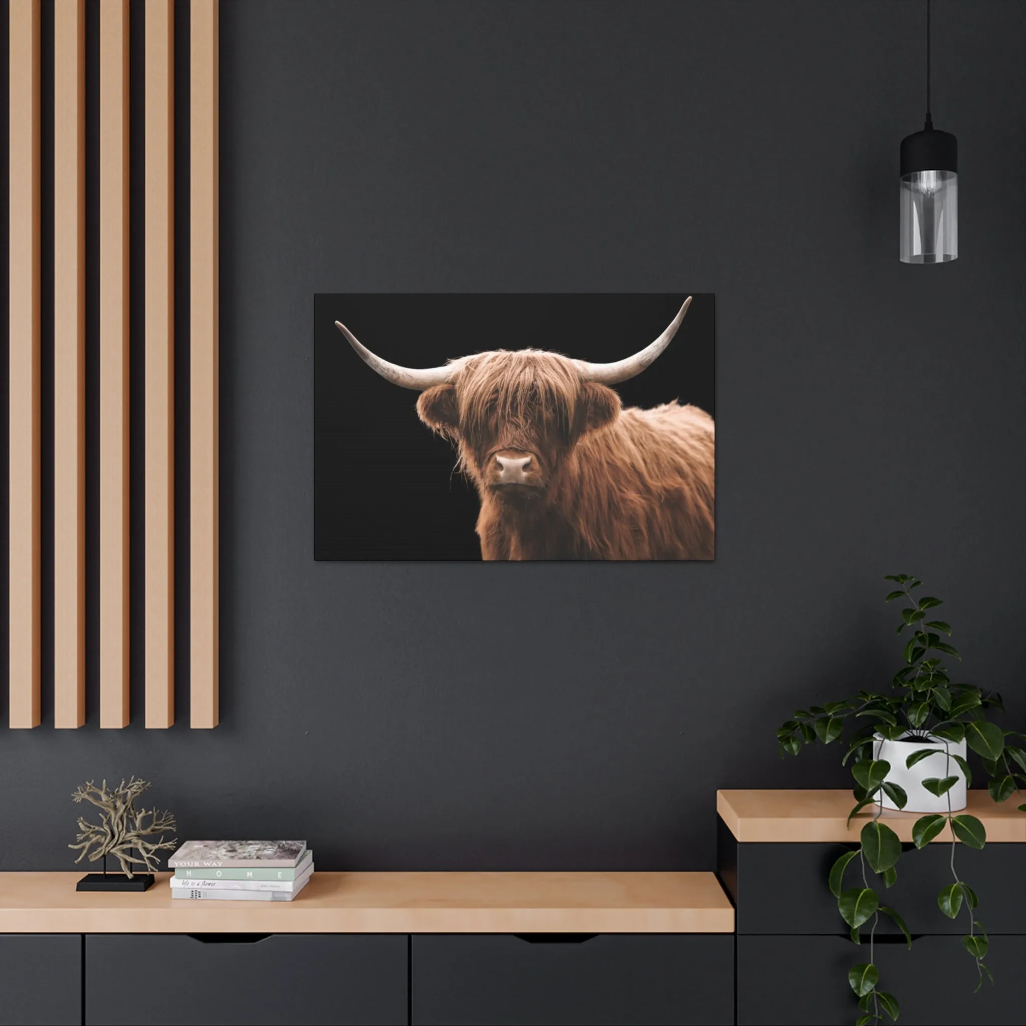 Canvas Gallery Wrap Highland Cattle Wall Art