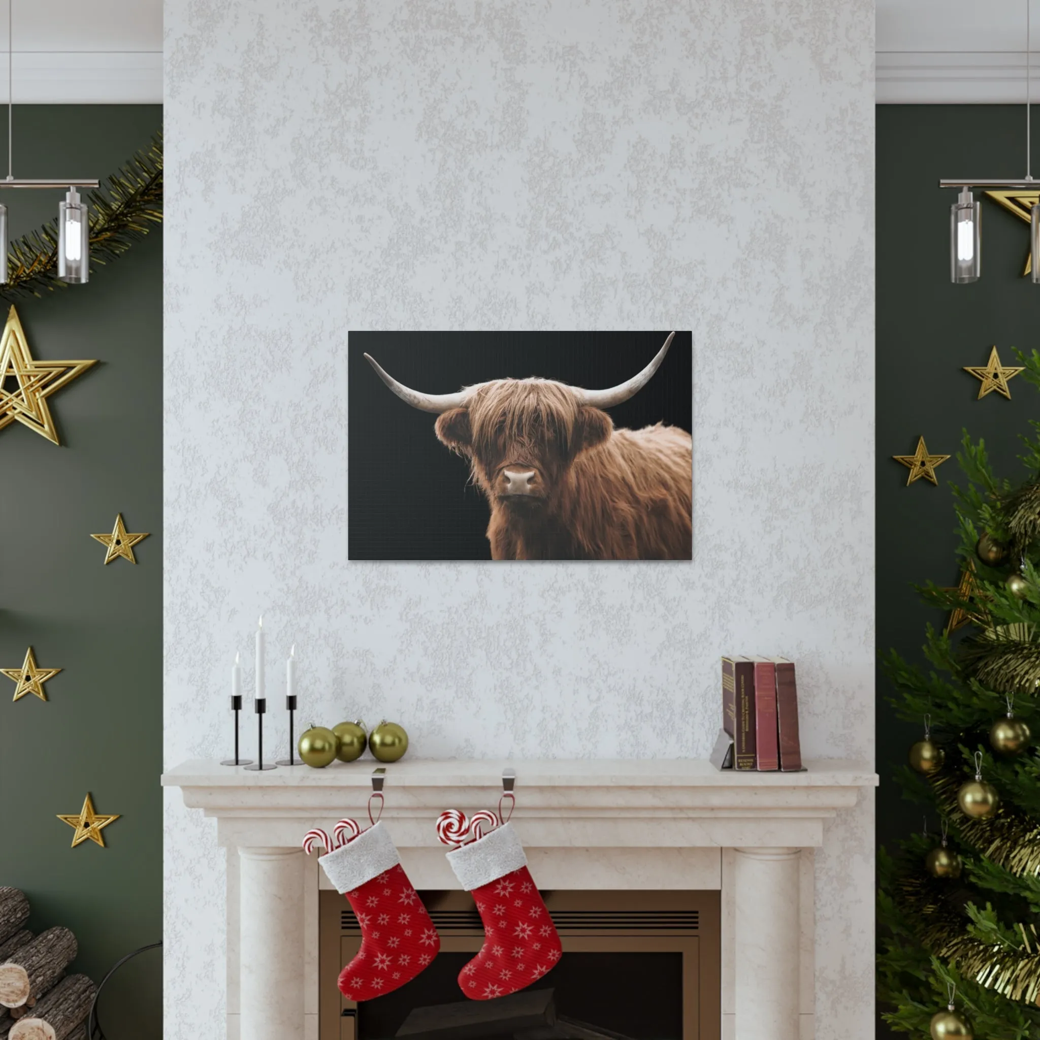 Canvas Gallery Wrap Highland Cattle Wall Art