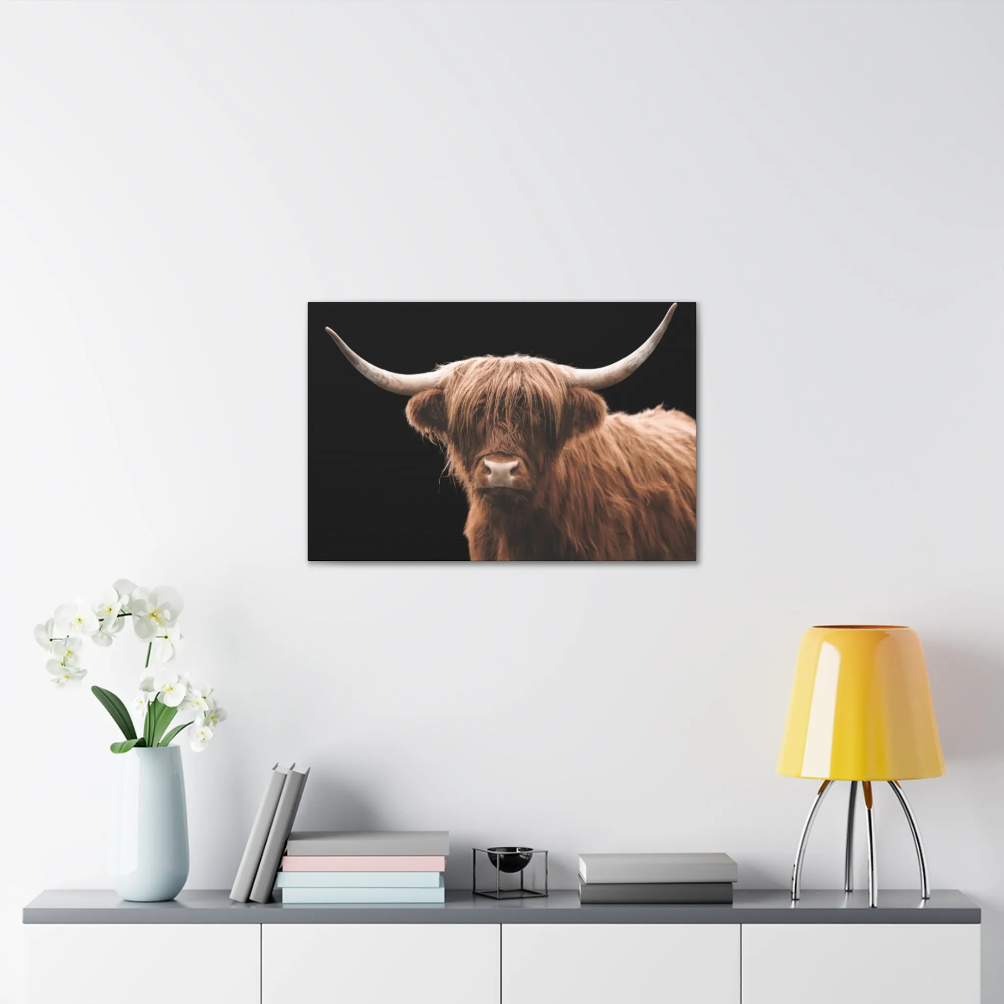 Canvas Gallery Wrap Highland Cattle Wall Art
