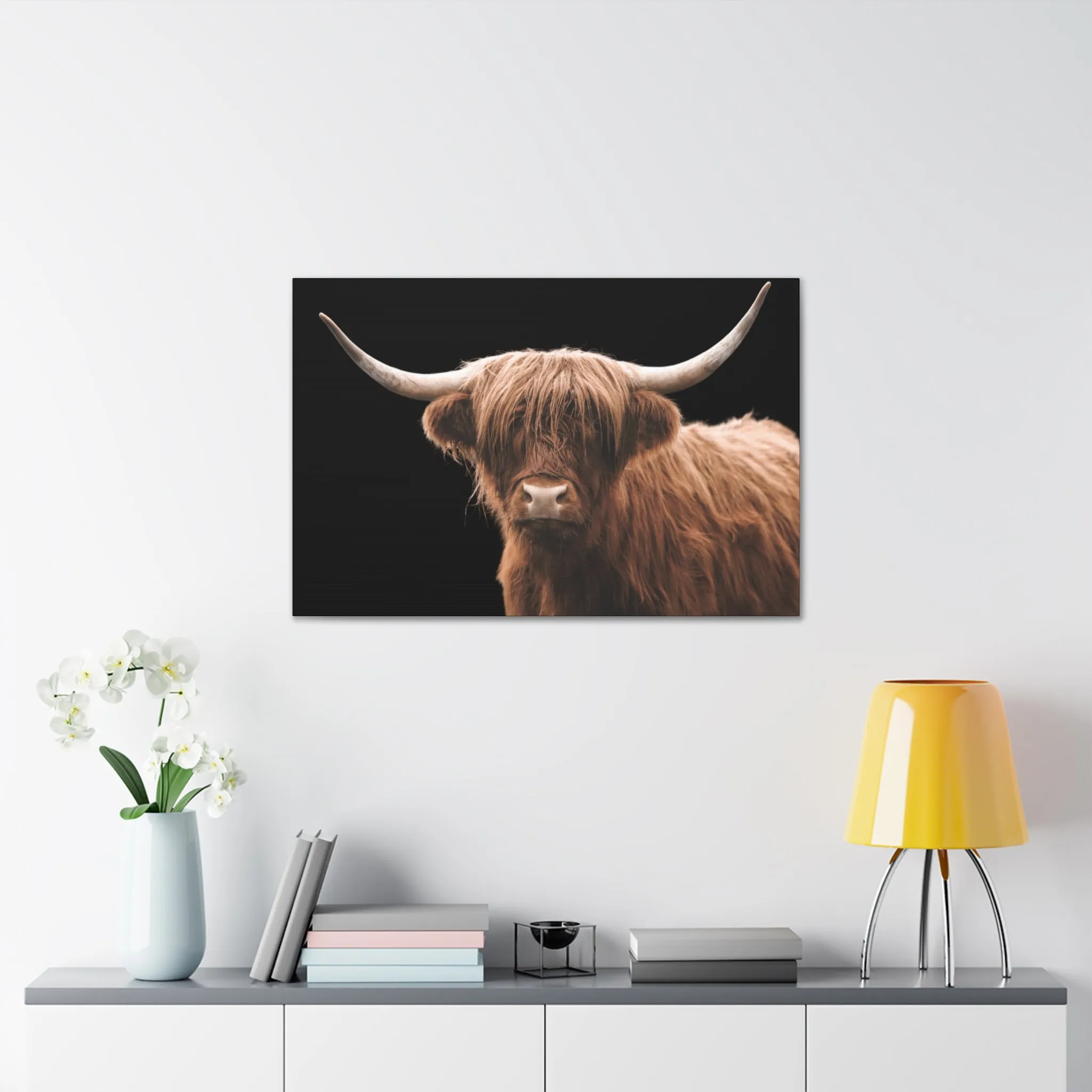 Canvas Gallery Wrap Highland Cattle Wall Art