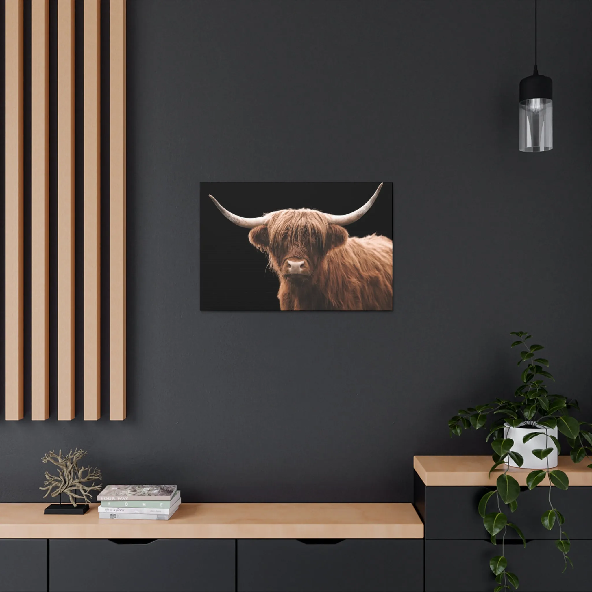 Canvas Gallery Wrap Highland Cattle Wall Art