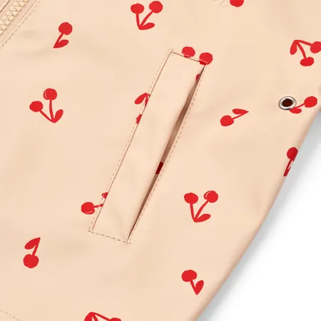 Cherries Print Melodi Rain Jacket