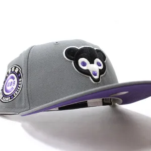 Chicago Cubs 1962 All Star Game New Era 59Fifty Fitted Hat (Glow in the Dark Gray Light Purple Under Brim)