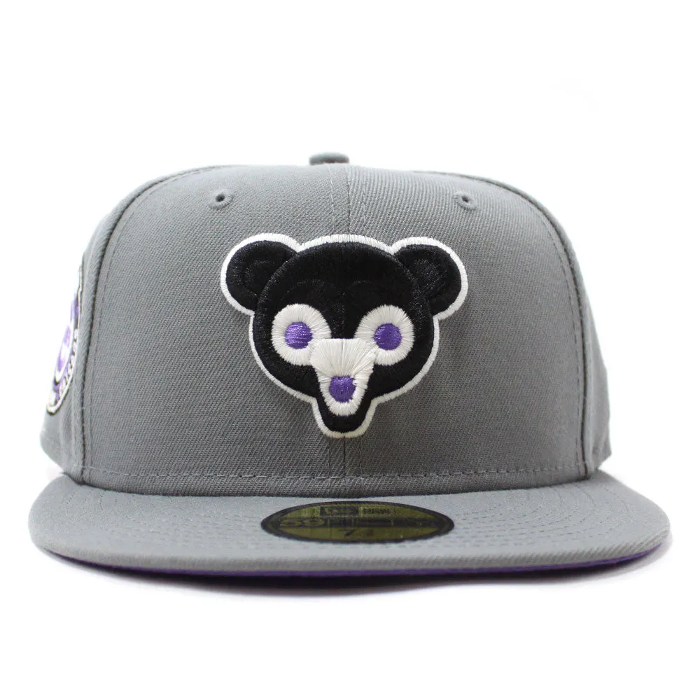 Chicago Cubs 1962 All Star Game New Era 59Fifty Fitted Hat (Glow in the Dark Gray Light Purple Under Brim)