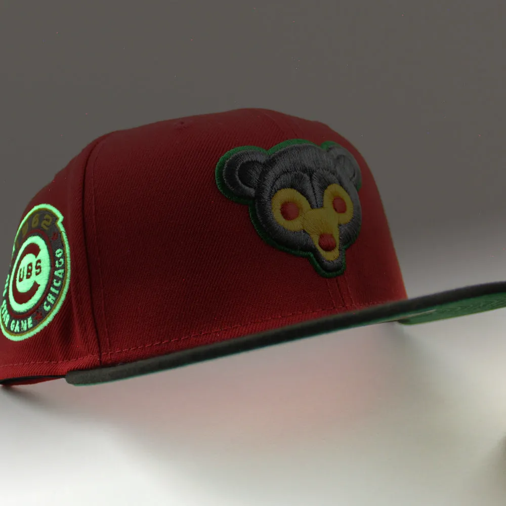 Chicago Cubs 1962 All Star Game New Era 59Fifty Fitted Hat (Red Black Green Under Brim)