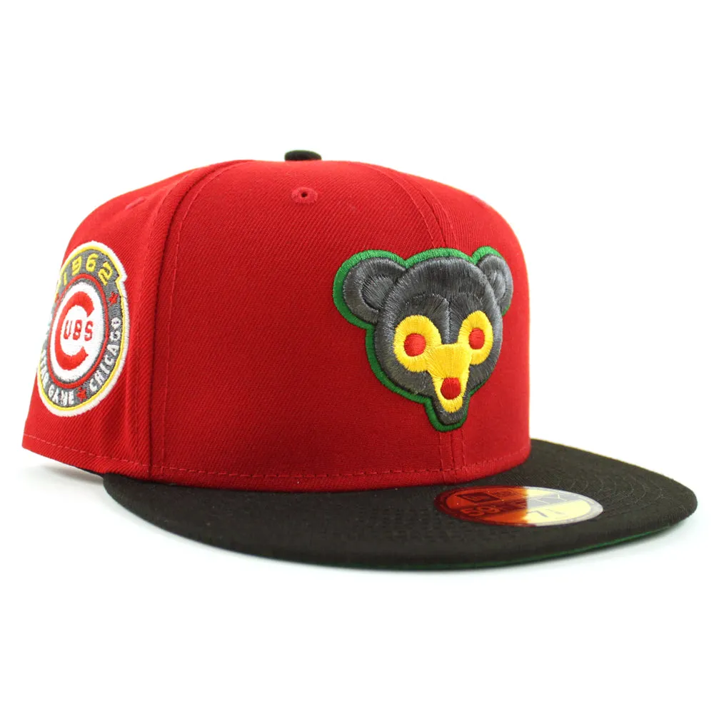 Chicago Cubs 1962 All Star Game New Era 59Fifty Fitted Hat (Red Black Green Under Brim)