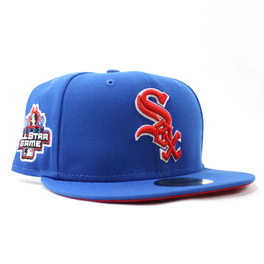 Chicago White Sox 2003 All-Star Game  New Era 59Fifty Fitted Hat (Glow in the Dark Blue Red Under Brim)