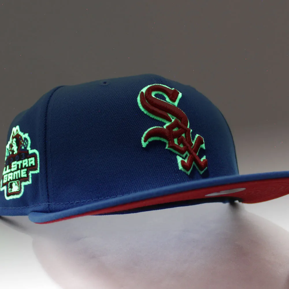 Chicago White Sox 2003 All-Star Game  New Era 59Fifty Fitted Hat (Glow in the Dark Blue Red Under Brim)