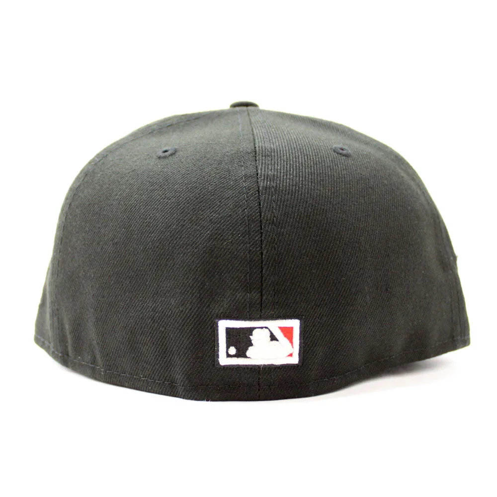 Chicago White Sox 2005 World Series New Era Fitted 59Fifty Hat (Glow in the Dark Black Red Under Brim)