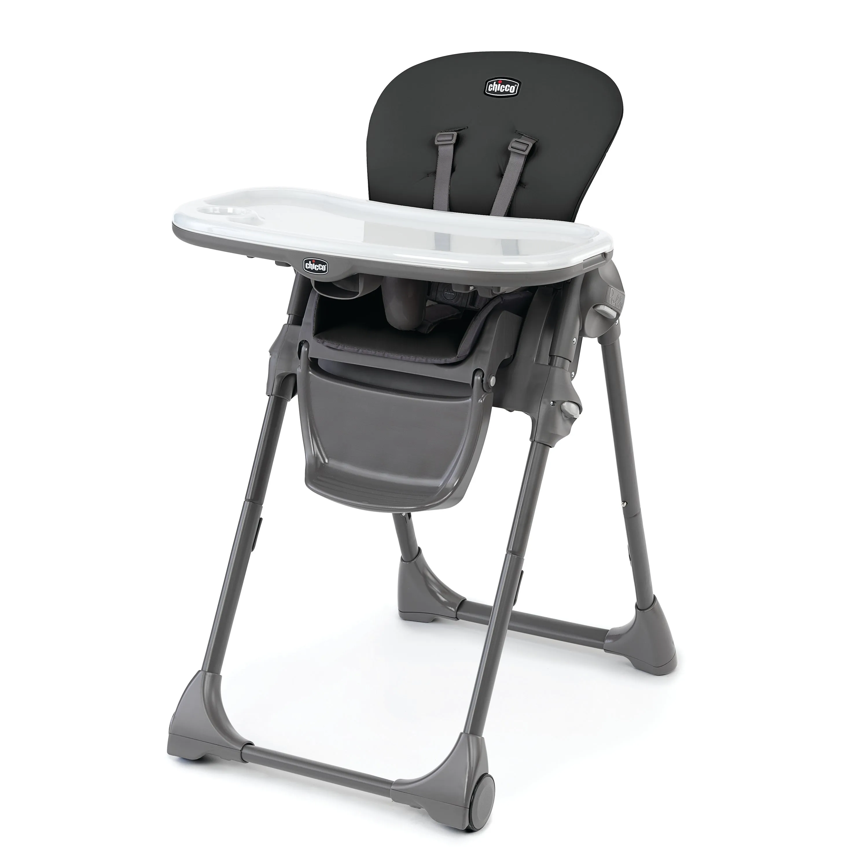 Chicco Polly Space-Saving Fold High Chair Black