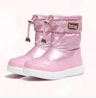 children snow boots fur winter girls women flat Thicken Shoes For baby Kids child snow brand fashion boots infantil 283