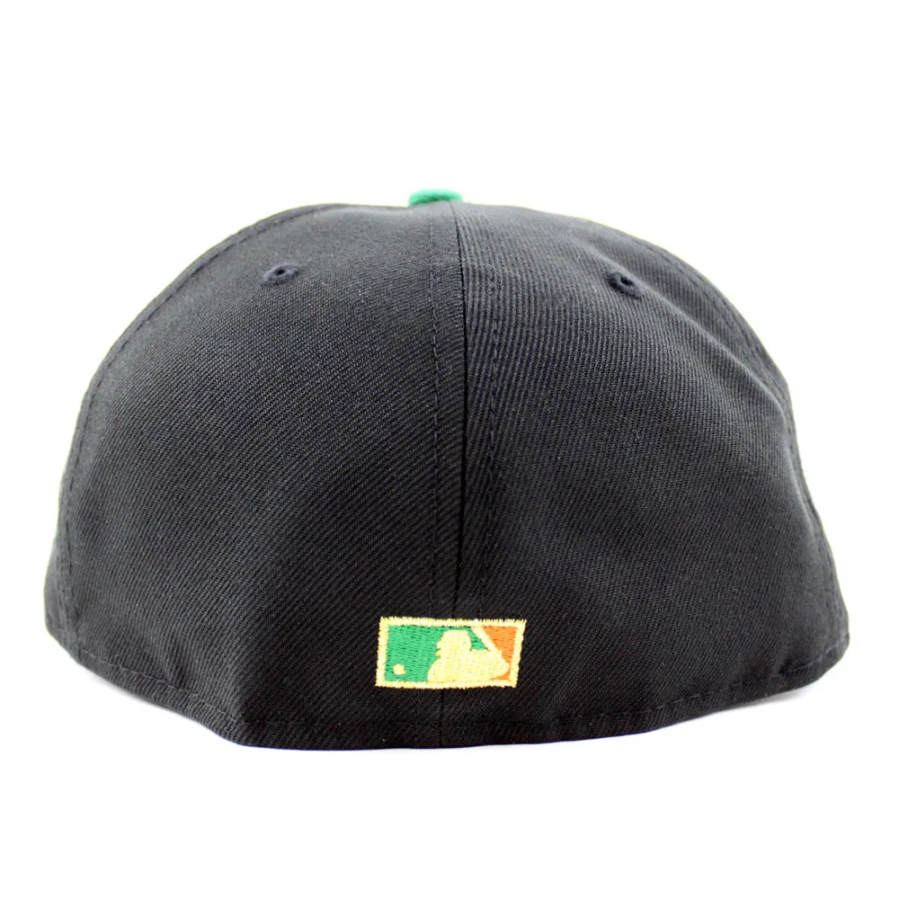 Cincinnati Reds 1970 All Star Game New Era 59Fifty Fitted Hat (GITD Black Green Orange Under Brim)