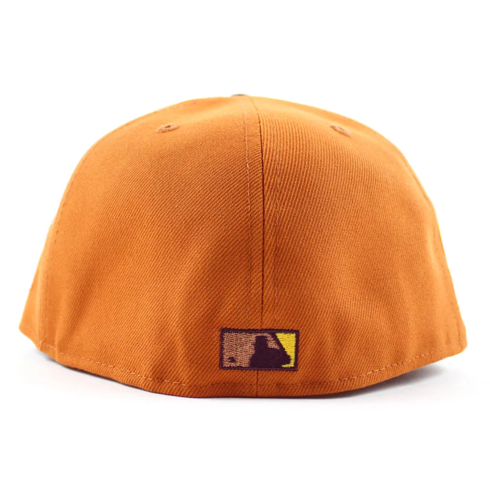 Cincinnati Reds 1975 BRM New Era 59Fifty Fitted Hat (GITD Rust Orange Maroon Camel Under Brim)