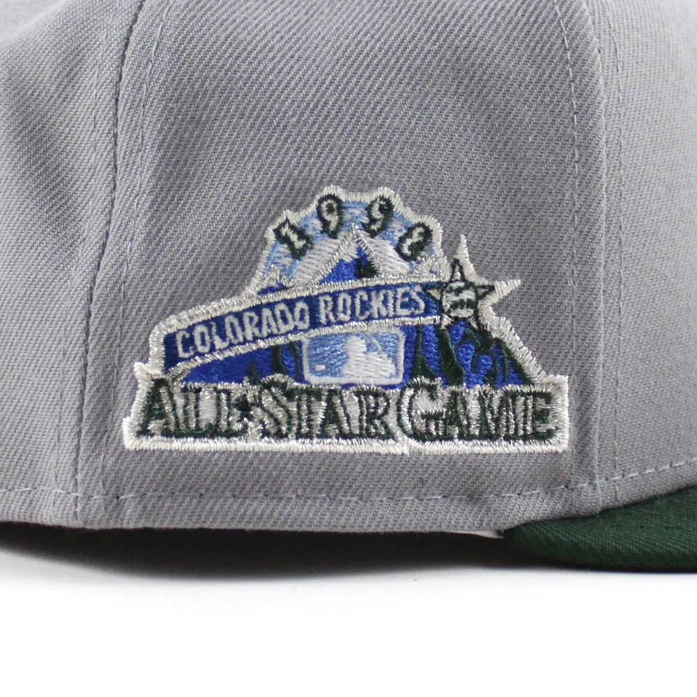 Colorado Rockies 1998 All Star Game Era 59Fifty Fitted Hat (GITD Gray Dark Green Olive Under Brim)