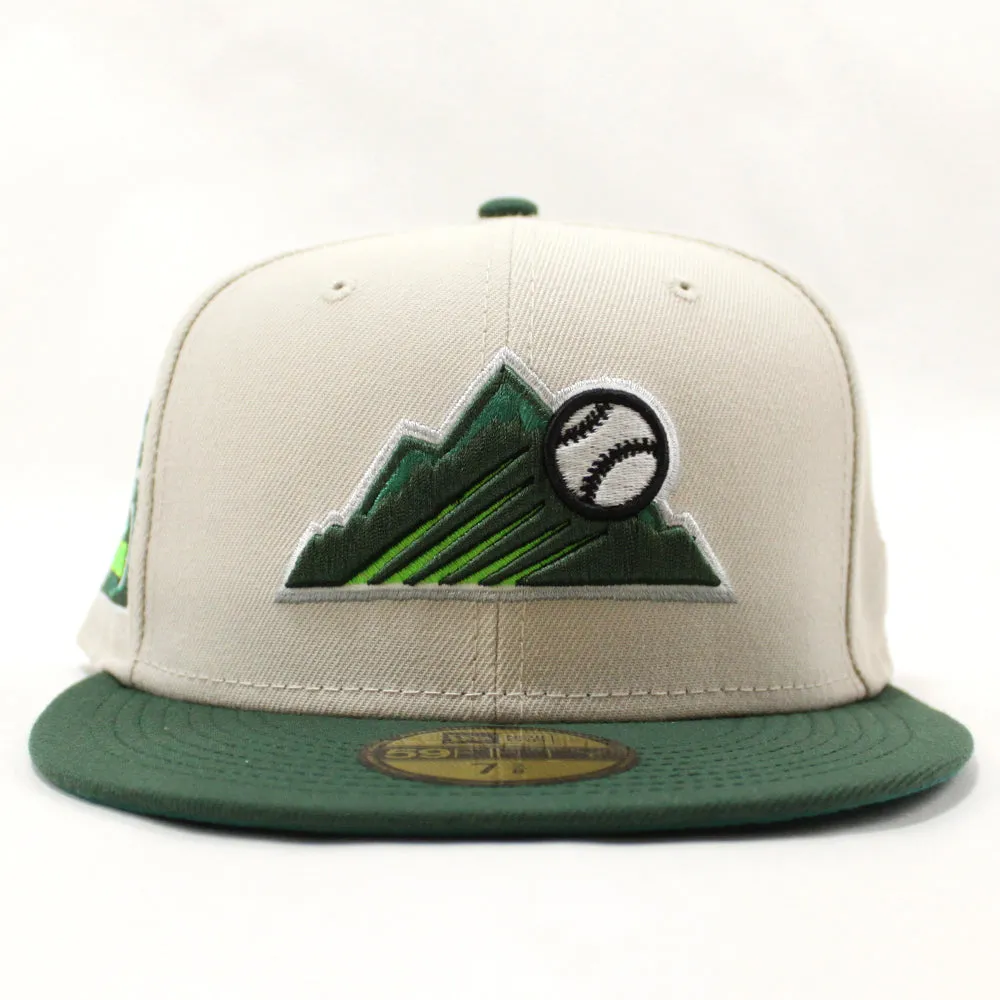 Colorado Rockies 25th Anniversary New Era 59Fifty Fitted Hat (GITD Stone Pine Green Teal Under Brim)
