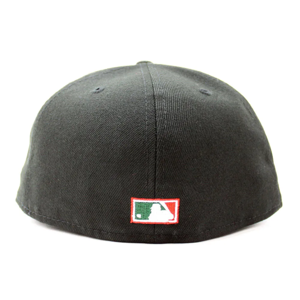 Colorado Rockies 25th Anniversary New Era 59Fifty Fitted Hat (Glow in the Dark Black Green Copper Yellow Red Under Brim)