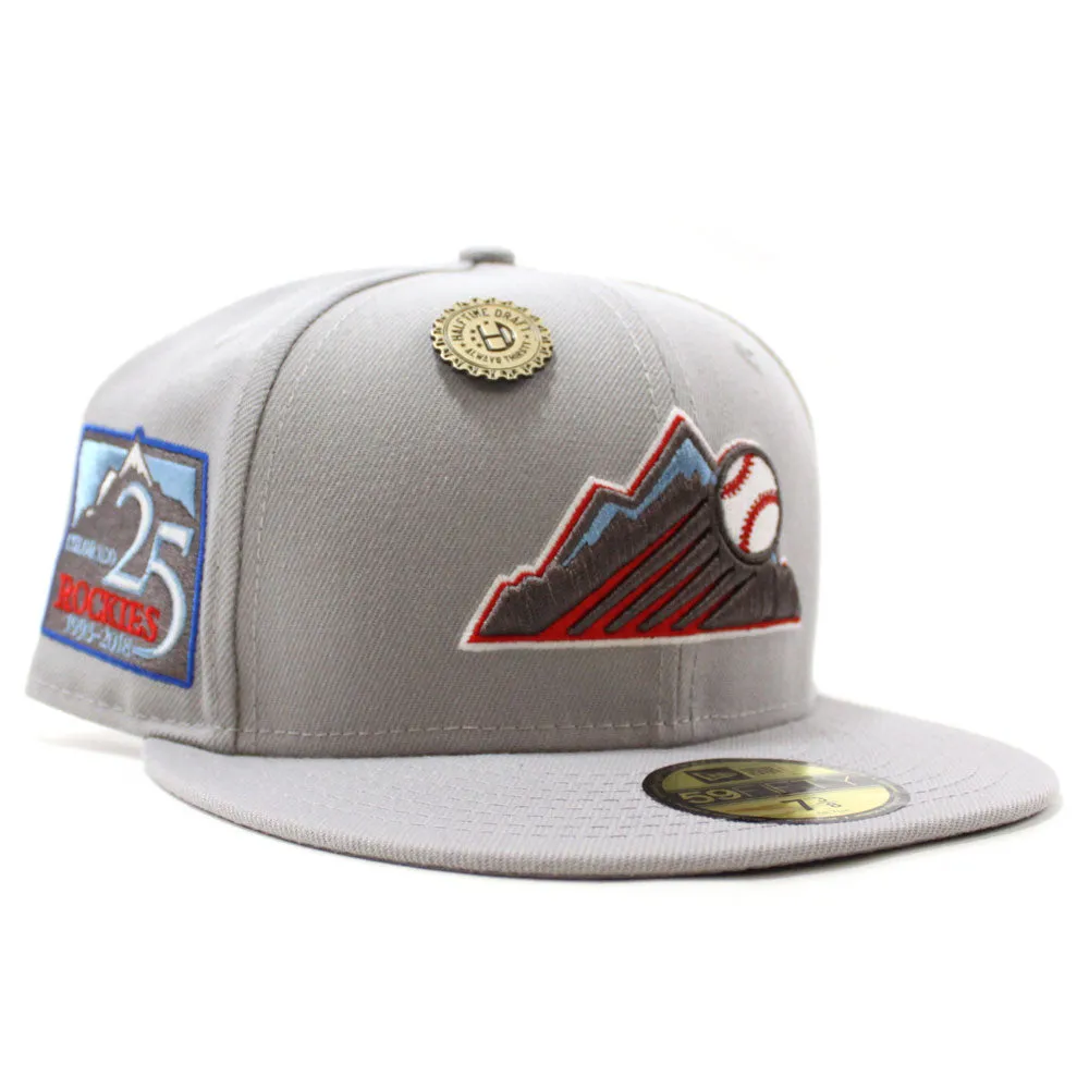 Colorado Rockies 25th Anniversary New Era 59Fifty Fitted Hat (Gray 3M Reflective Under Brim)
