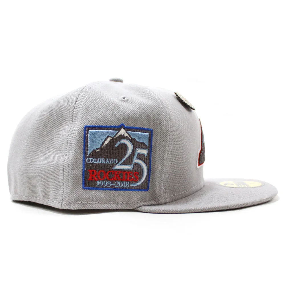 Colorado Rockies 25th Anniversary New Era 59Fifty Fitted Hat (Gray 3M Reflective Under Brim)