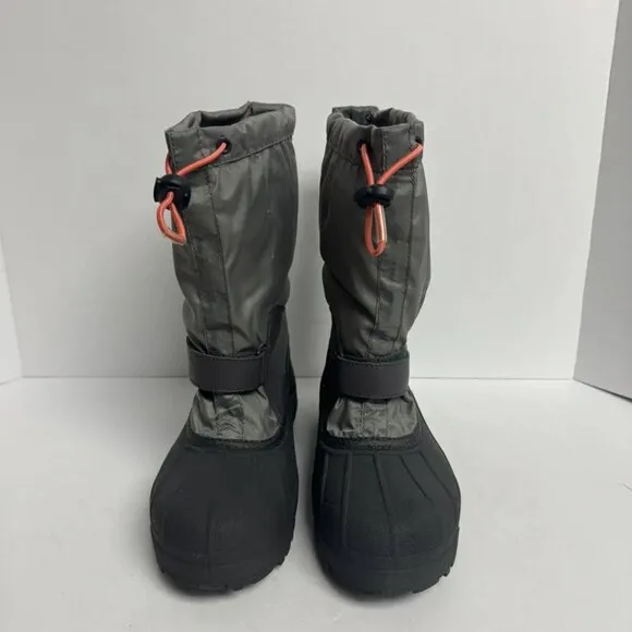 Columbia Powderbug Waterproof Snow Boots Gray Size 6 M Big Kid
