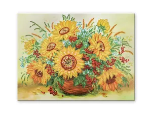 Craft Medley Diamond Painting Canvas Art Kit-Sunflower Pot
