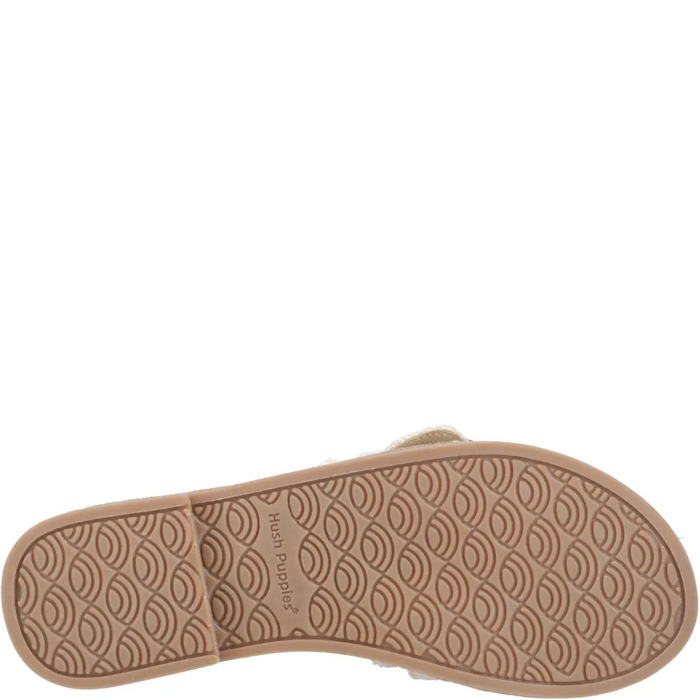 Cream Hayley Buckle Slides