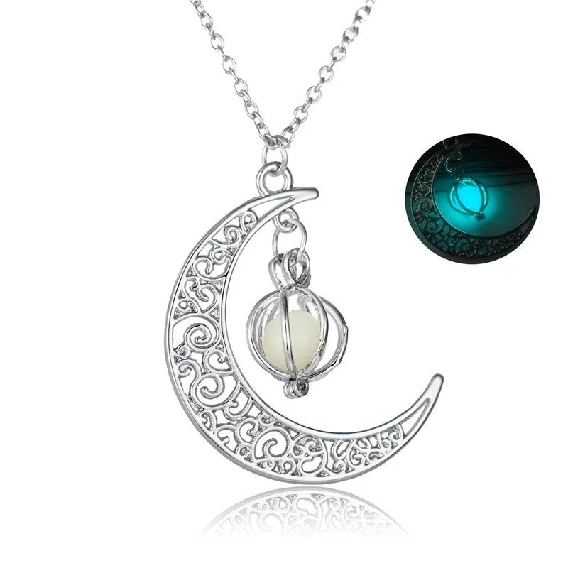 Crescent Moon Glow Necklace