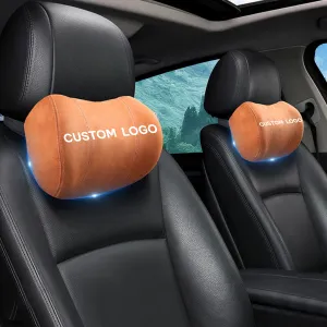 Custom Logo Car Headrest (2 PCS), Fit with Cars, 2023 Update Version Premium Memory Foam Car Neck Pillow