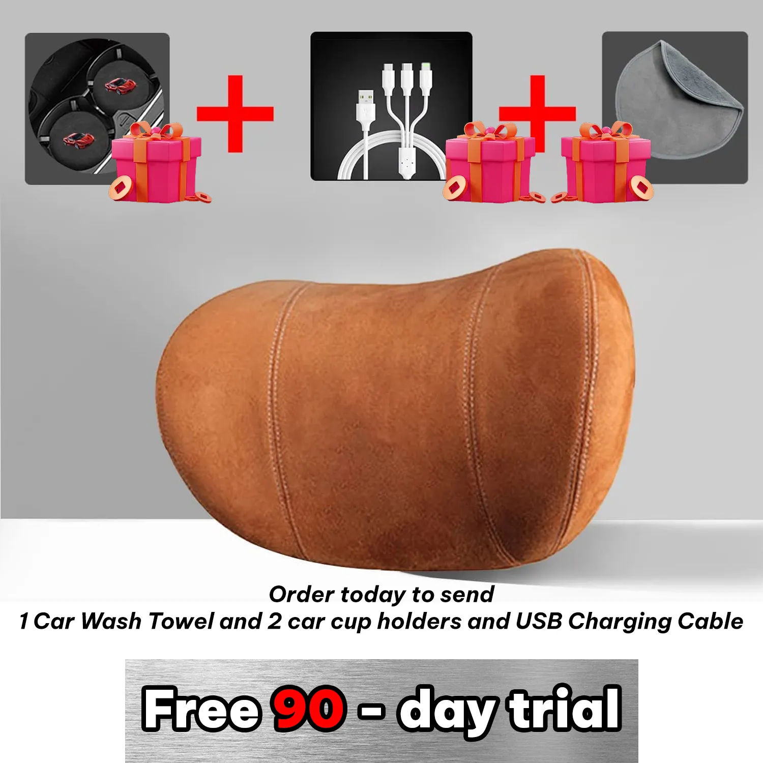 Custom Logo Car Headrest (2 PCS), Fit with Cars, 2023 Update Version Premium Memory Foam Car Neck Pillow