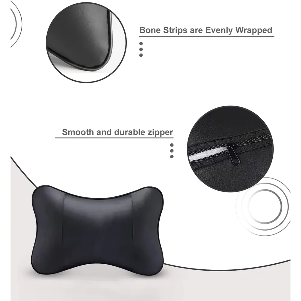 Custom Text For For Thickened Foam Car Neck Pillow, Compatible with All Cars, Soft Leather Headrest (2 Pieces) for Driving Home Office LE13990